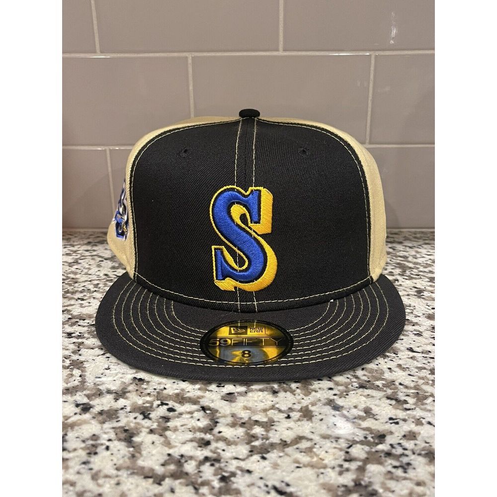 New Era 59Fifty Fitted‎ Seattle Mariners 35th Anniversary Side Patch Hat Sz 8